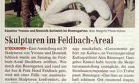 Steckborn Â» Eine Ausstellung mit 30 Skulpturen von Yvonne und Dominik Schleich wurde am Samstag im Feldbach-Areal Steckborn erÃ¶ffnet. Wer durch den Rosengarten und rund um das See & Park Hotel Feldbach geht...